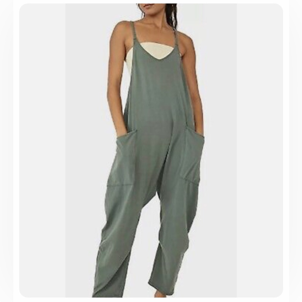 Free People Hot Shot One Piece Jumper Green L